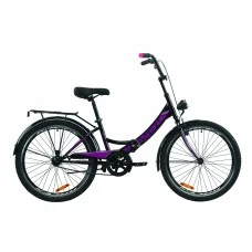 Велосипед 24" Formula SMART с фонарём 2020 черно-оранжевый с бирюзовым м OPS-FR-24-236