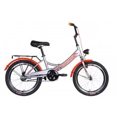 Велосипед 20" Formula SMART с фонарём 2021 (серый с оранжевым (м)) OPS-FR-20-068
