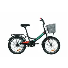 Велосипед 20" Formula SMART с корзиной 2020 черно-оранжевый с бирюзовым м OPS-FR-20-056