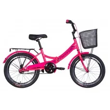 Велосипед 20" Formula SMART с корзиной 2021 розовый с малиновым OPS-FR-20-063