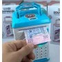 Детская электронная копилка сейф с кодовым замком и отпечатком пальца ROBOT BODYGUARD Разные Цвета!