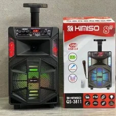 Портативная колонка чемодан Kimiso QS-3811 с пультом и микрофоном