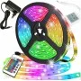 Комплект светодиодная RGB Led лента 5 м 5050 с блоком и пультом управления / Многоцветная лента