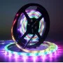 Комплект светодиодная RGB Led лента 5 м 5050 с блоком и пультом управления / Многоцветная лента