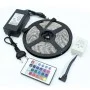 Комплект светодиодная RGB Led лента 5 м 5050 с блоком и пультом управления / Многоцветная лента