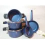 Набор посуды с антипригарным покрытием Top Kitchen TK00023 Синий 7-ми слойное дно