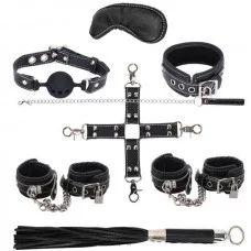 Набор для БДСМ игр BDSM-NEW Soft Genuine Leather Bondage Set, Black 281331