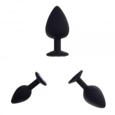 Набор анальных пробок "3 всегда лучше", Black Silicone 281504