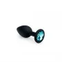 Анальная пробка, Black Silicone Topaz, S 281276 CRYSTAL