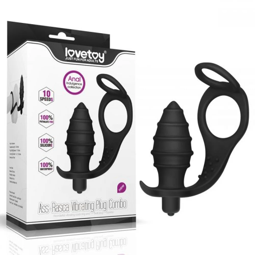 Насадка с вибрацией и анальным стимулятором Combo Vibrating 310203 LOVETOY